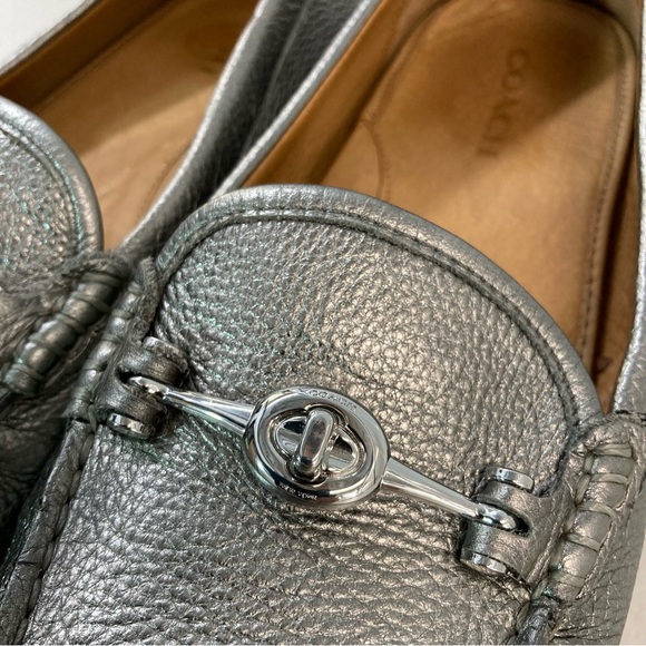 Coach Silver Leather Arlene Driving Moccasin - Picture 15 of 16